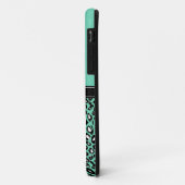 Mit Monogramm Quatrefolienspitzen-Leoparden Case-Mate iPhone Hülle (Hinten/Links)