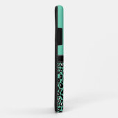 Mit Monogramm Quatrefolienspitzen-Leoparden Case-Mate iPhone Hülle (Hinten/Rechts)