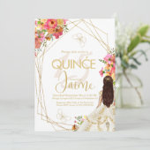 Mit Monogramm Quince Florals Garden Spanisch Einladung (Stehend Vorderseite)