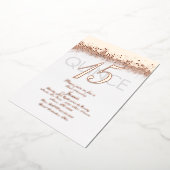 Mit Monogramm Quince-Gold-Glitzer Folieneinladung (Gedreht)