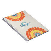 Mit Monogramm Radiant Aegean Summer Dot Mandala Notizblock (Rechte Seite)