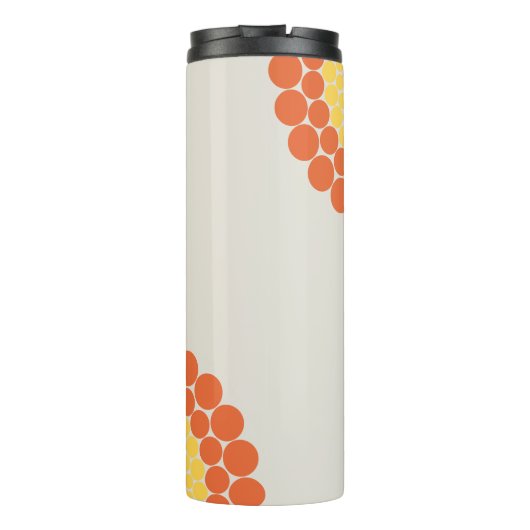 Mit Monogramm Radiant Aegean Summer Dot Mandala Thermosbecher (Rückseite)