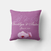 Mit Monogramm Radiant Orchid Wedlows Kissen (Rückseite)