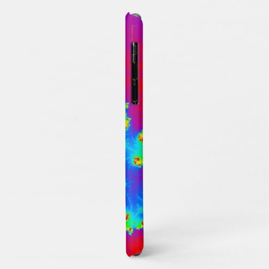 Mit Monogramm Rainbow Gradient Spiral Fraktal Case-Mate iPhone Hülle (Hinten/Links)