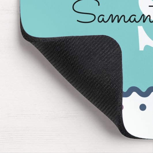 Mit Monogramm Rainbow Polka Dot Mousepad (Ecke)