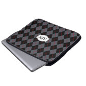 Mit Monogramm Raute Notebook-Tasche Laptopschutzhülle (Vorne Knopf)