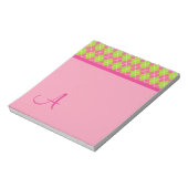 Mit Monogramm Raute Notepad Notizblock (Rotiert)