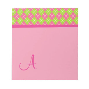 Mit Monogramm Raute Notepad Notizblock