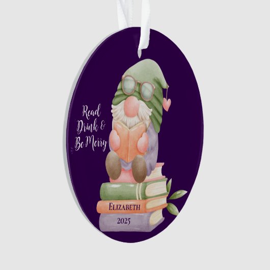 Mit Monogramm Reading Ornament (Vorderseite)