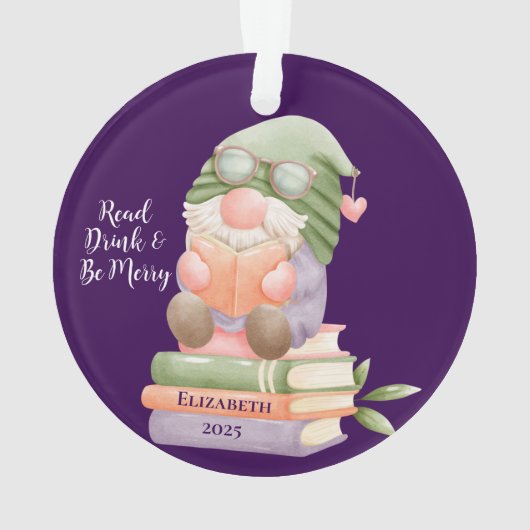 Mit Monogramm Reading Ornament (Rückseite)