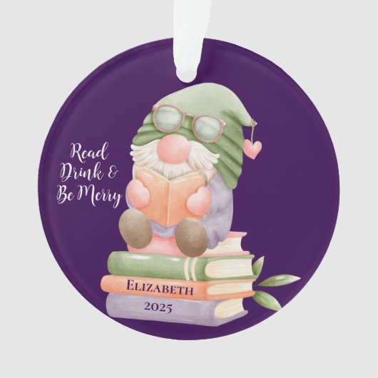 Mit Monogramm Reading Ornament (Vorderseite)