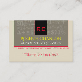 Mit Monogramm Rechnungslegung Euro Business Card Visitenkarte