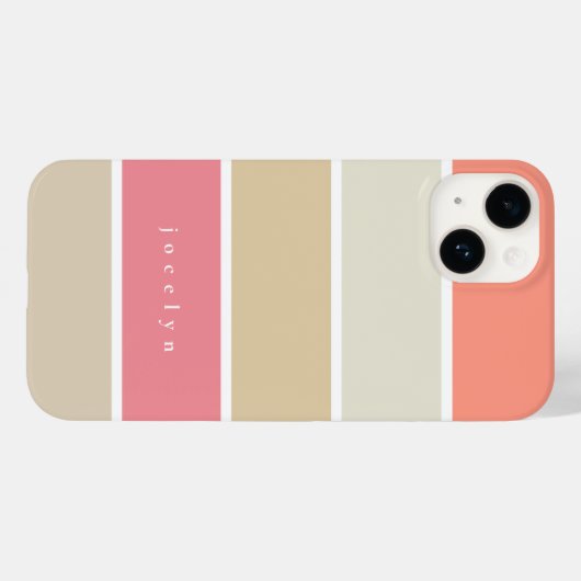 Mit Monogramm Rechtecke für Farbblöcke zeichnen Case-Mate iPhone Hülle (Rückseite (Horizontal))