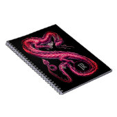 Mit Monogramm Red Asian Dragon Notebook Notizblock (Rechte Seite)