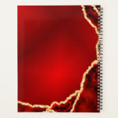 Mit Monogramm Red Black Gold Agate 2023 2024 Elega Planer (Rückseite)