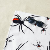 Mit Monogramm Red & Black Spider Muster Strandtuch (Beispiel)
