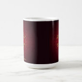 Mit Monogramm Red Damask Classic Elegante Vorlage Kaffeetasse (Mittel)