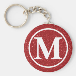 Mit Monogramm Red Glitz BB Schlüsselanhänger