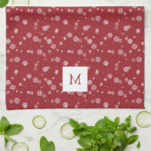 Mit Monogramm Red Kitchen Handtücher (Gefaltet)