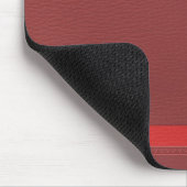 Mit Monogramm Red Leather Look Mousepad (Ecke)