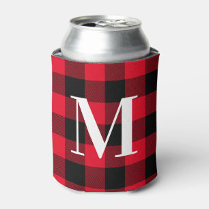 Mit Monogramm Red und Black Lumberjack Buffalo Kar Dosenkühler