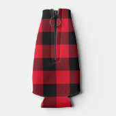 Mit Monogramm Red und Black Lumberjack Buffalo Kar Flaschenkühler (Rückseite)