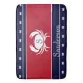 Mit Monogramm Red White Black Crab Kitchen Rug Badematte (Vorderseite Vertikal)