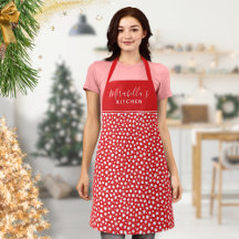 Mit Monogramm Red White Polka Dos Weihnachten