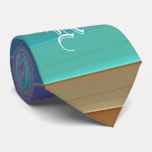 Mit Monogramm Regenbogen Stripes Krawatte (Gerollt)