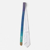 Mit Monogramm Regenbogen Stripes Krawatte (Rückseite)
