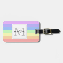 Mit Monogramm Regenbogenfarbenmuster Gepäckanhänger