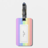 Mit Monogramm Regenbogenfarbenmuster Gepäckanhänger (Rückseite vertikal)