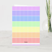 Mit Monogramm Regenbogenfarbenmuster Karte (Rückseite)