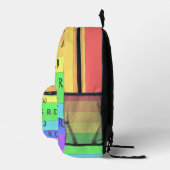Mit Monogramm Regenbogenstreifen, nach Maß geferti Bedruckter Rucksack (Rechts)