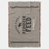 Mit Monogramm Rentier Füttre Grain Sack Decke (Vorderseite Vertikal)