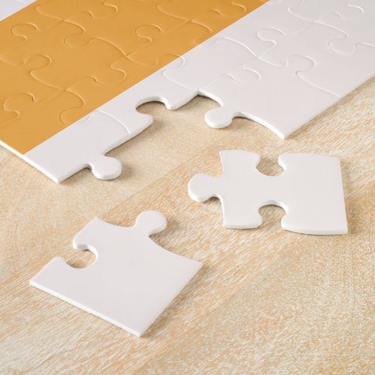 Mit Monogramm Retro Farbige Streifen Personalisier Puzzle (Seite)