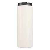 Mit Monogramm Retro Farbige Streifen Personalisier Thermosbecher (Rückseite)