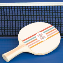 Mit Monogramm Retro Farbige Streifen Personalisier