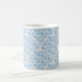 Mit Monogramm Retro Florals Berry Kaffeetasse (Mittel)