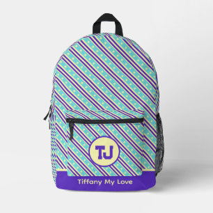 Mit Monogramm Retro-Rucksack für Reisen Bedruckter Rucksack