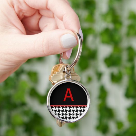 Mit Monogramm Retro-Schlüsselanhänger Schlüsselanhänger (Hand)