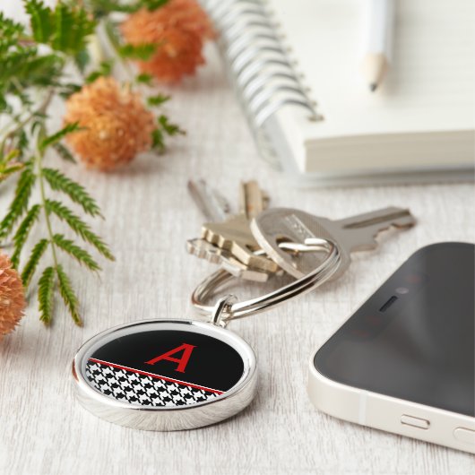 Mit Monogramm Retro-Schlüsselanhänger Schlüsselanhänger (Seite)