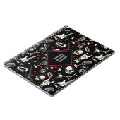 Mit Monogramm Retro-Schwermetall Notizblock (Linke Seite)