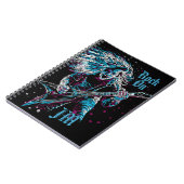Mit Monogramm Rock On Heavy Metal Notebook Notizblock (Linke Seite)