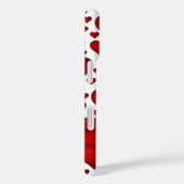 Mit Monogramm romanisches Herzmuster Case-Mate iPhone Hülle (Rückseite / Rechts)