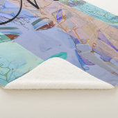 Mit Monogramm Romantische Shabby Chic Pastellfarbe Sherpadecke (3/4)