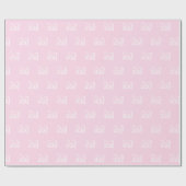 Mit Monogramm rosa, benutzerdefiniertes Zahlenmust Geschenkpapier (Flach)