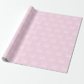 Mit Monogramm rosa, benutzerdefiniertes Zahlenmust Geschenkpapier (Ungerollt)
