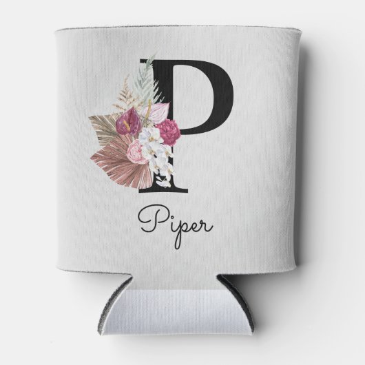 Mit Monogramm rosa Bläschen Dosenkühler (Vorderseite)