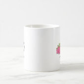 Mit Monogramm-Rosa-Blume Kaffeemaschine Tasse (Mittel)